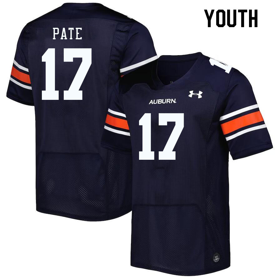 Youth #17 Sawyer Pate Auburn Tigers College Football Jerseys Stitched Sale-Navy - Click Image to Close